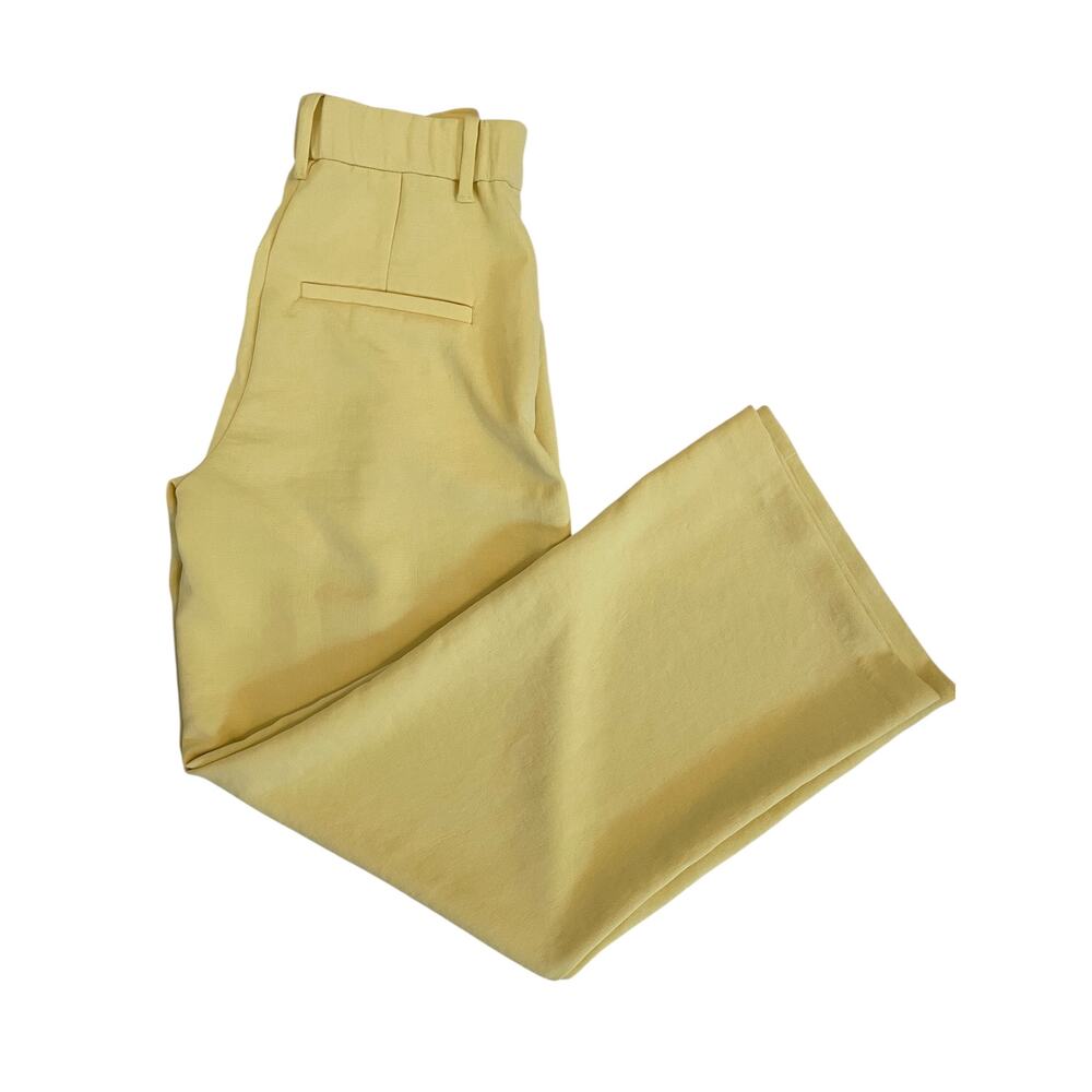 Abercrombie & Fitch A&F Sloane Tailored Wide Leg Pant size 25 0S Yellow - Picture 4 of 8